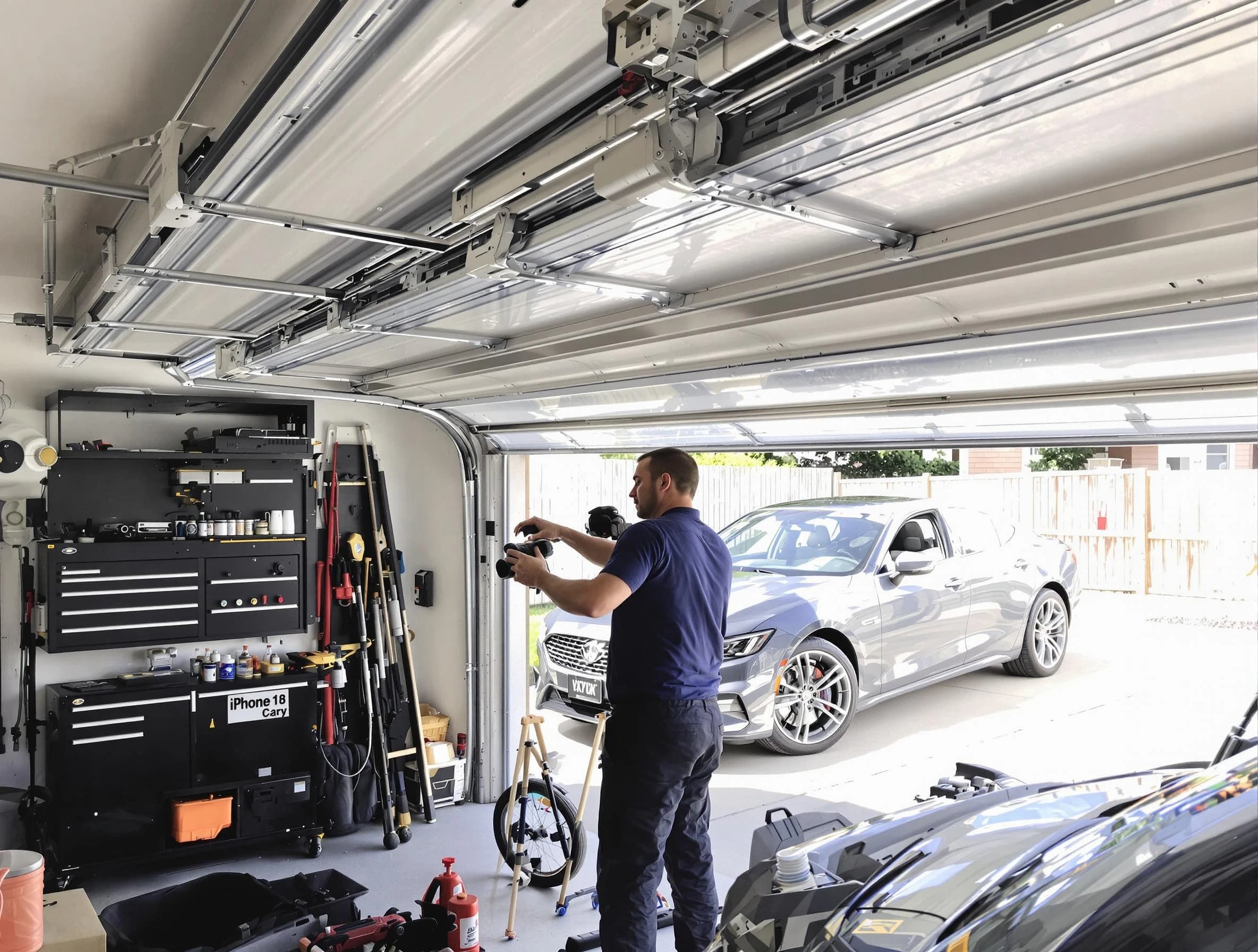 Linden Garage Door Repair technician fixing noisy garage door in Linden