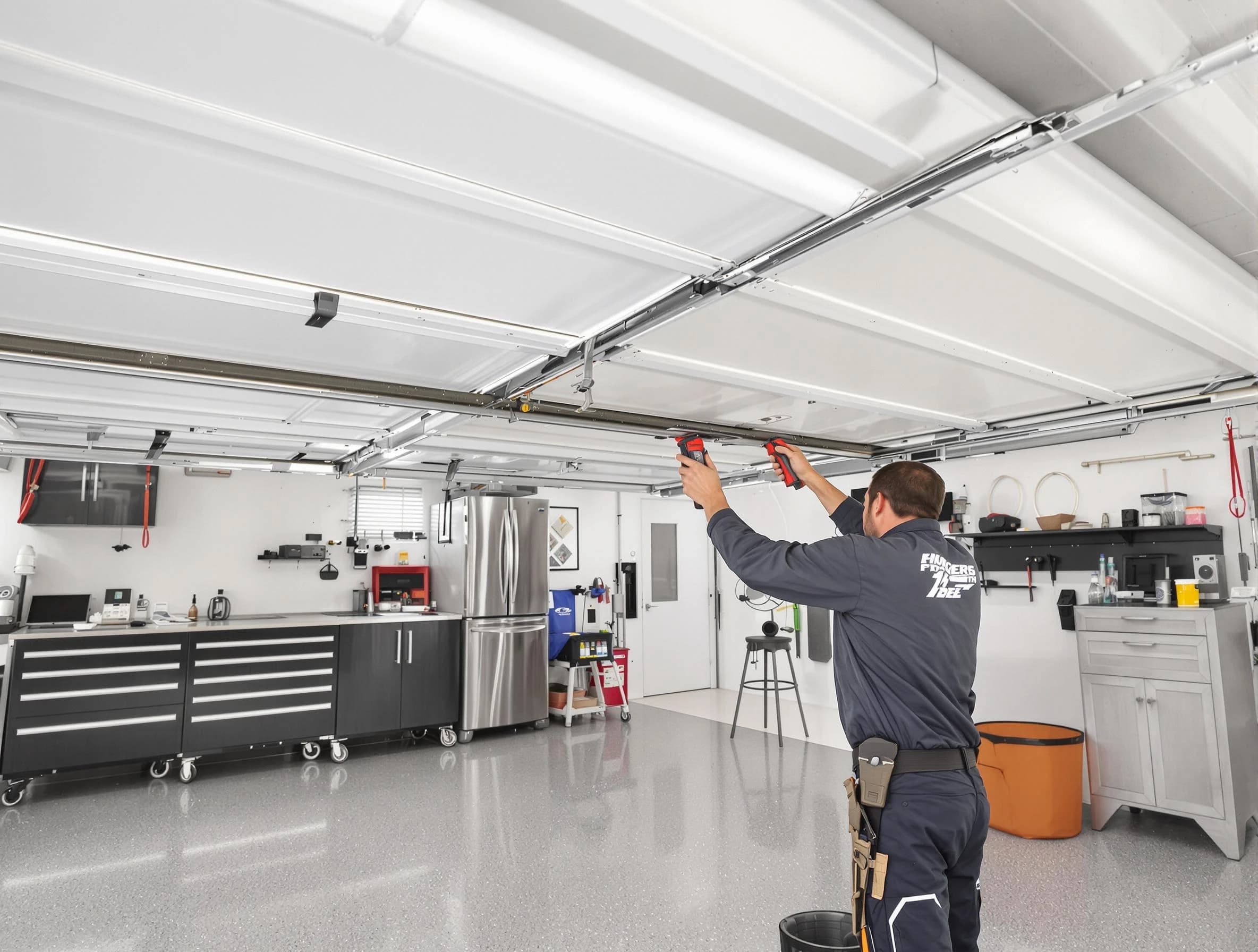 Overhead garage door repair service by Linden Garage Door Repair in Linden