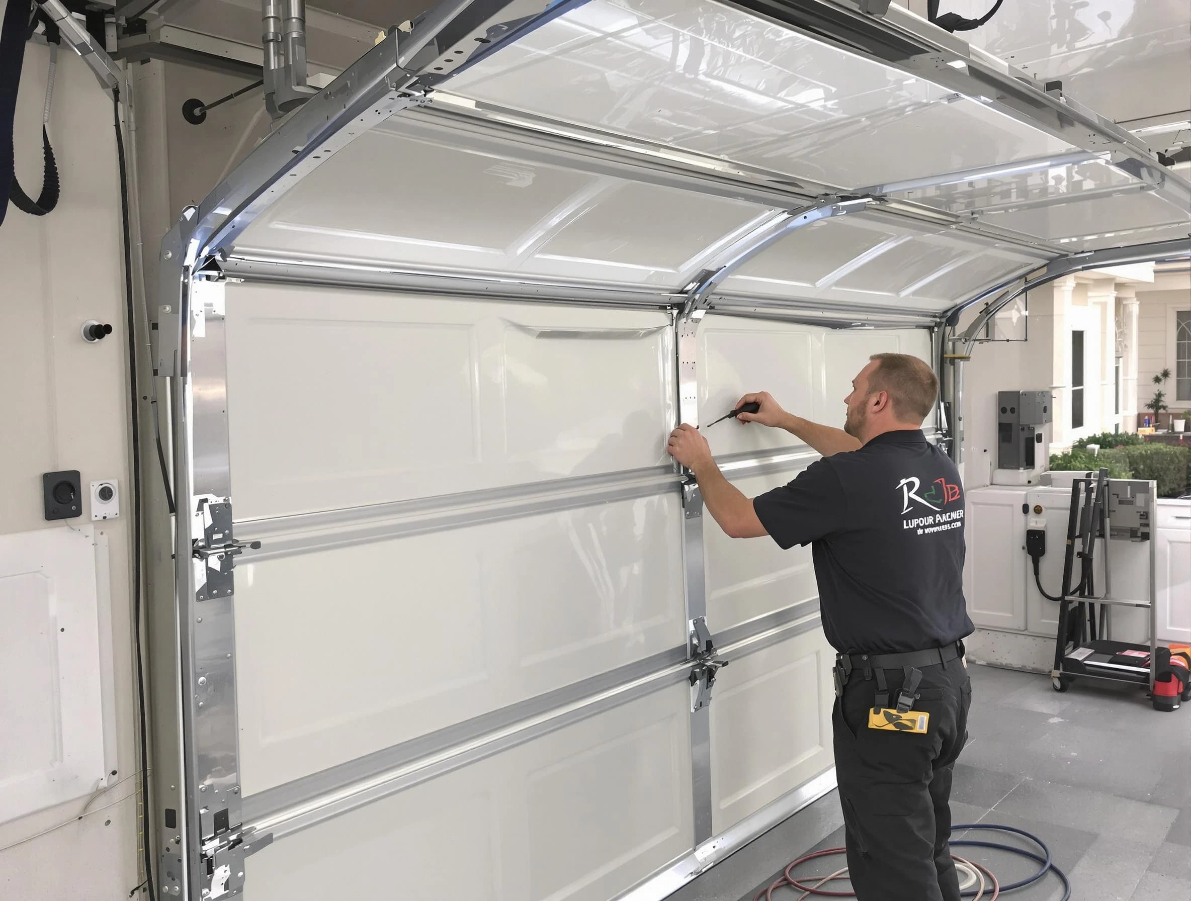 Linden Garage Door Repair professional performing panel repair in Linden