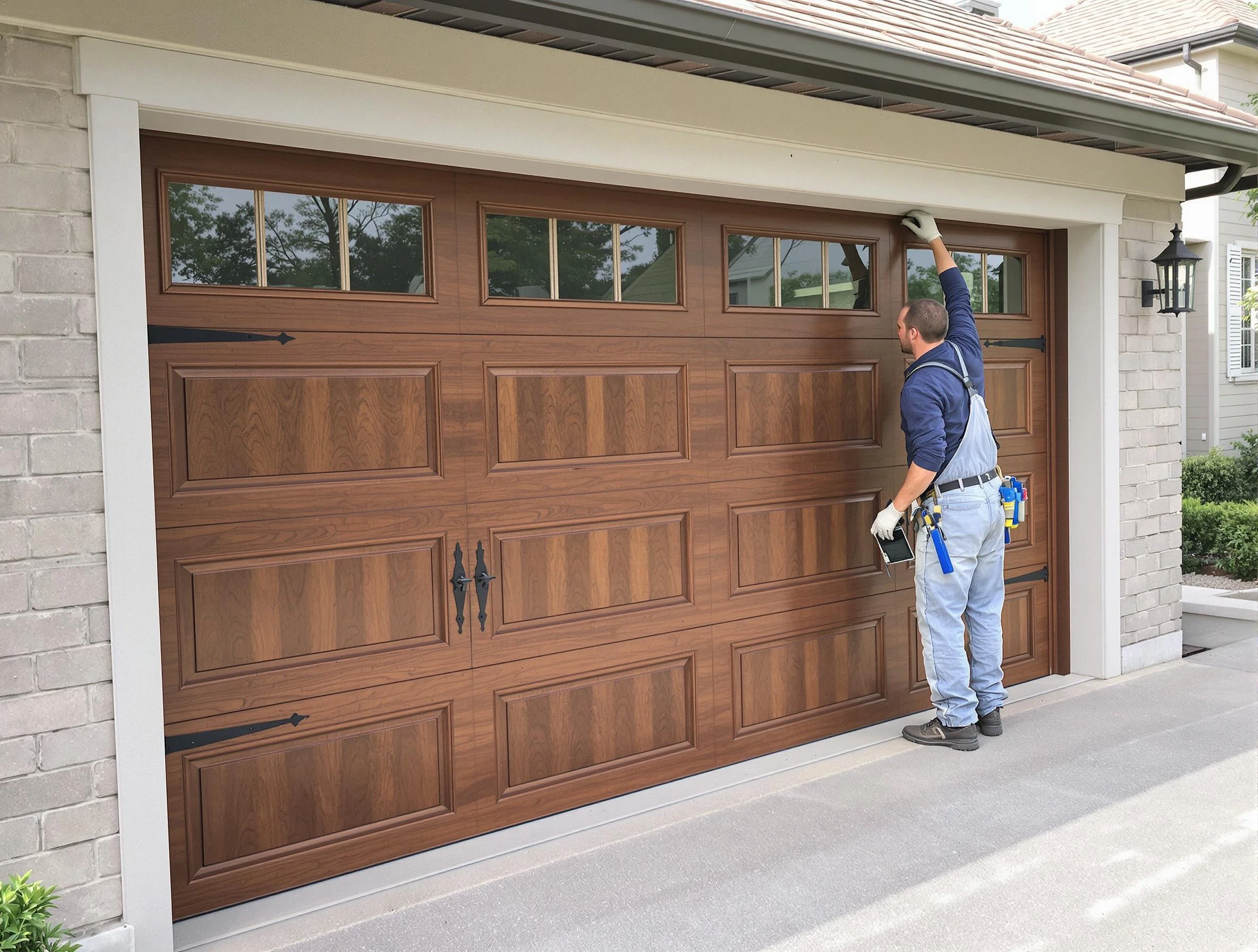 Custom garage door showcase by Linden Garage Door Repair in Linden