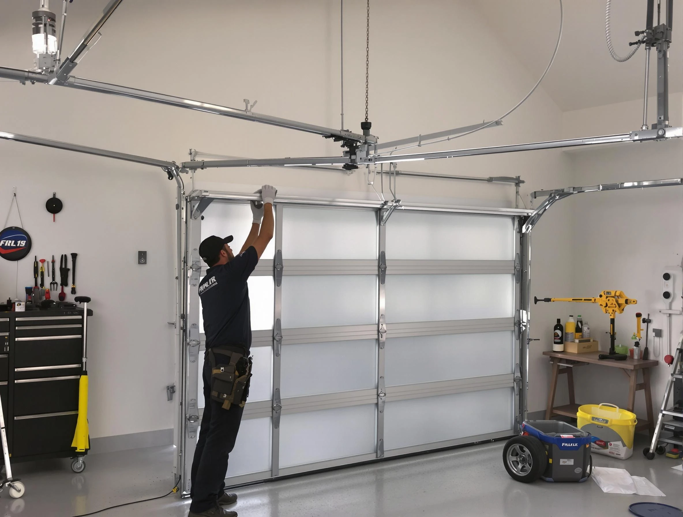 Linden Garage Door Repair certified team performing precision garage door installation in Linden
