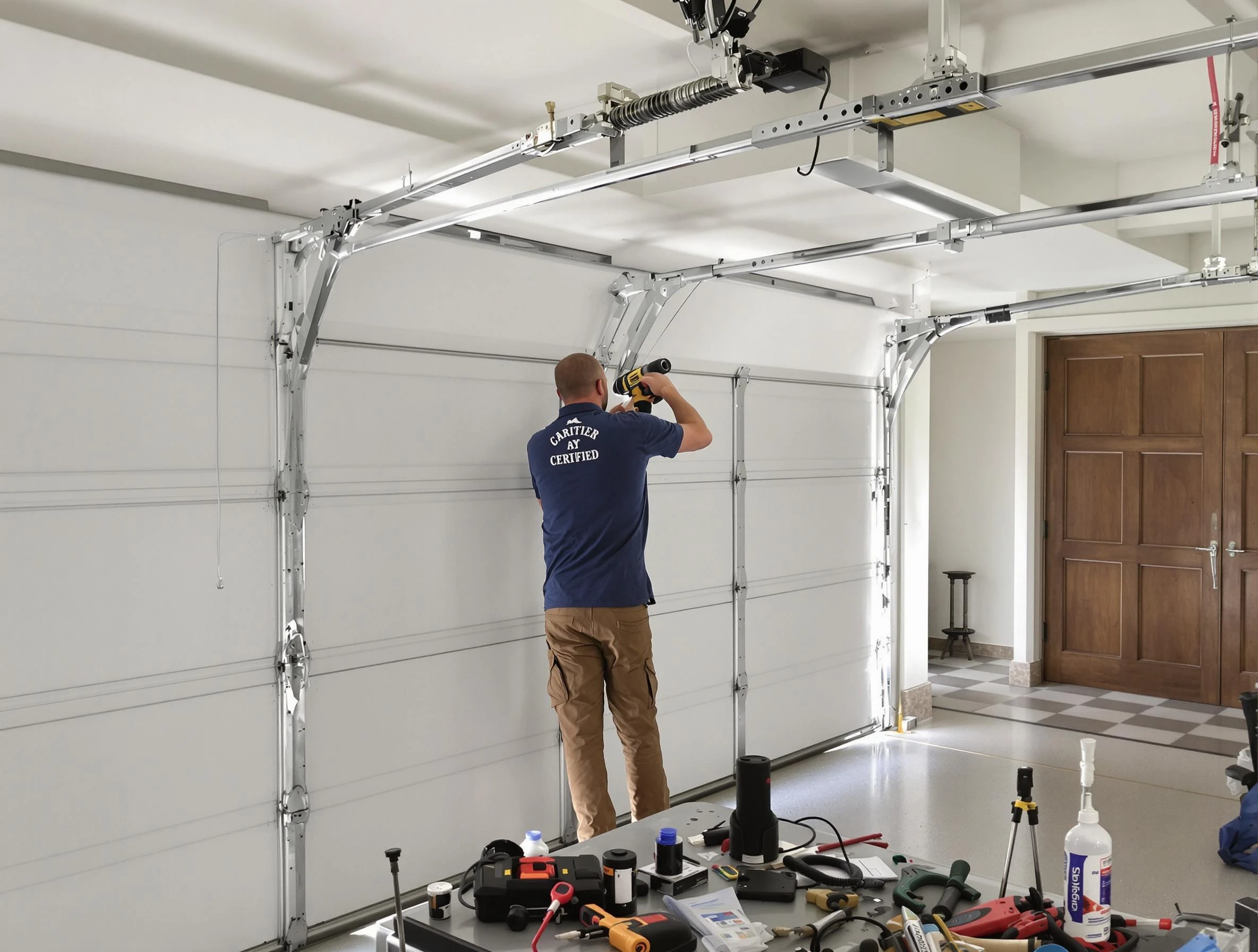 Linden Garage Door Repair certified technician performing precision garage door repair in Linden
