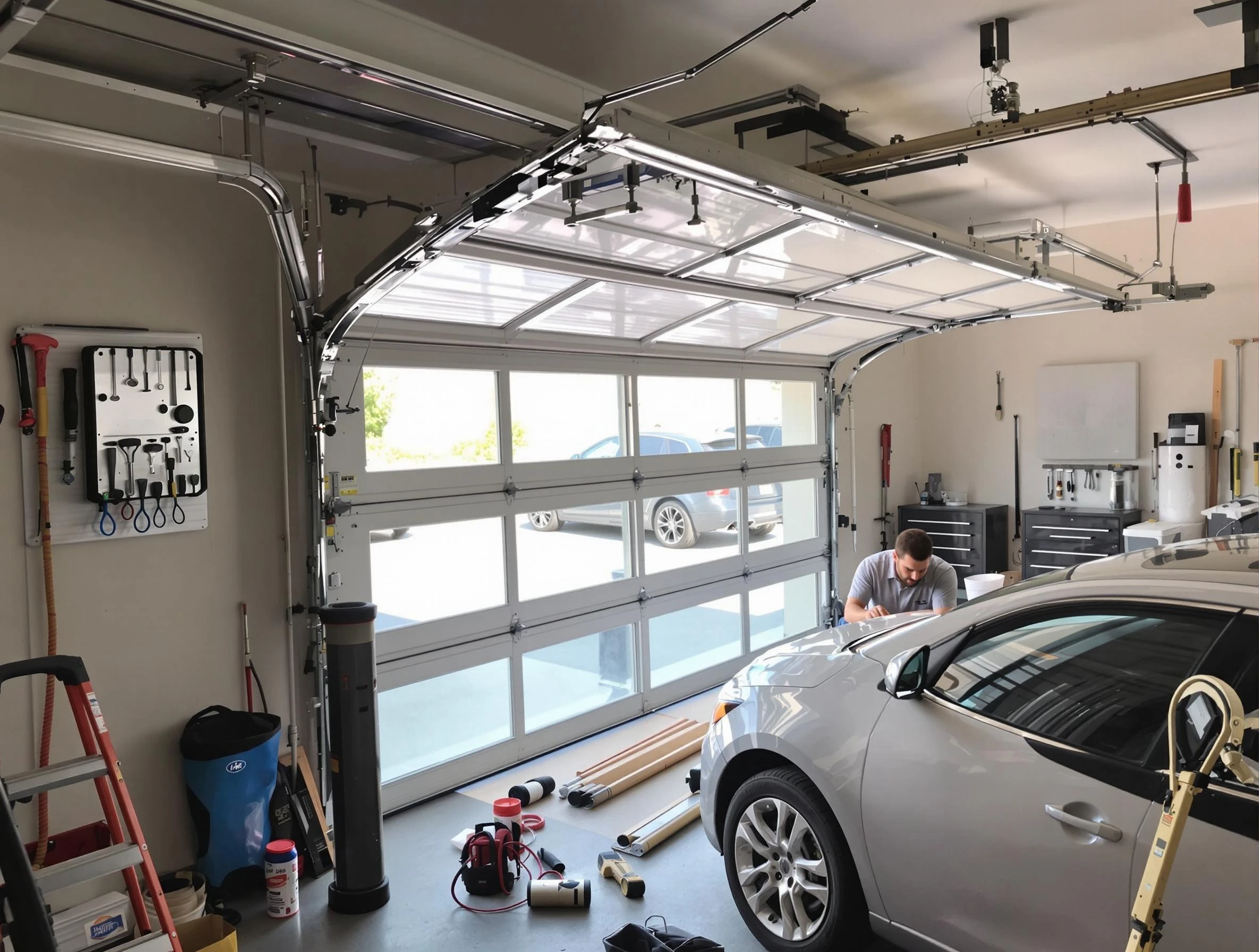 Garage door noise reduction service by Linden Garage Door Repair in Linden