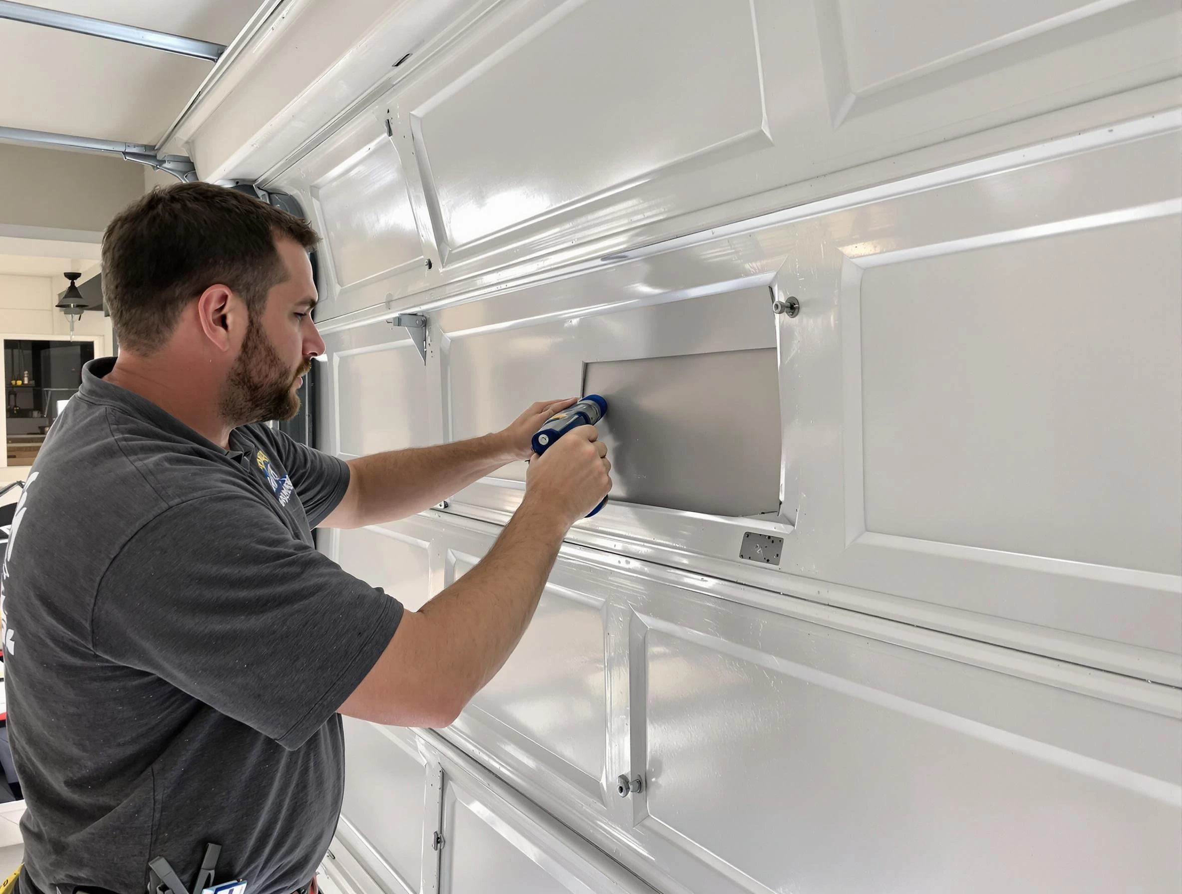 Garage door panel repair by Linden Garage Door Repair in Linden
