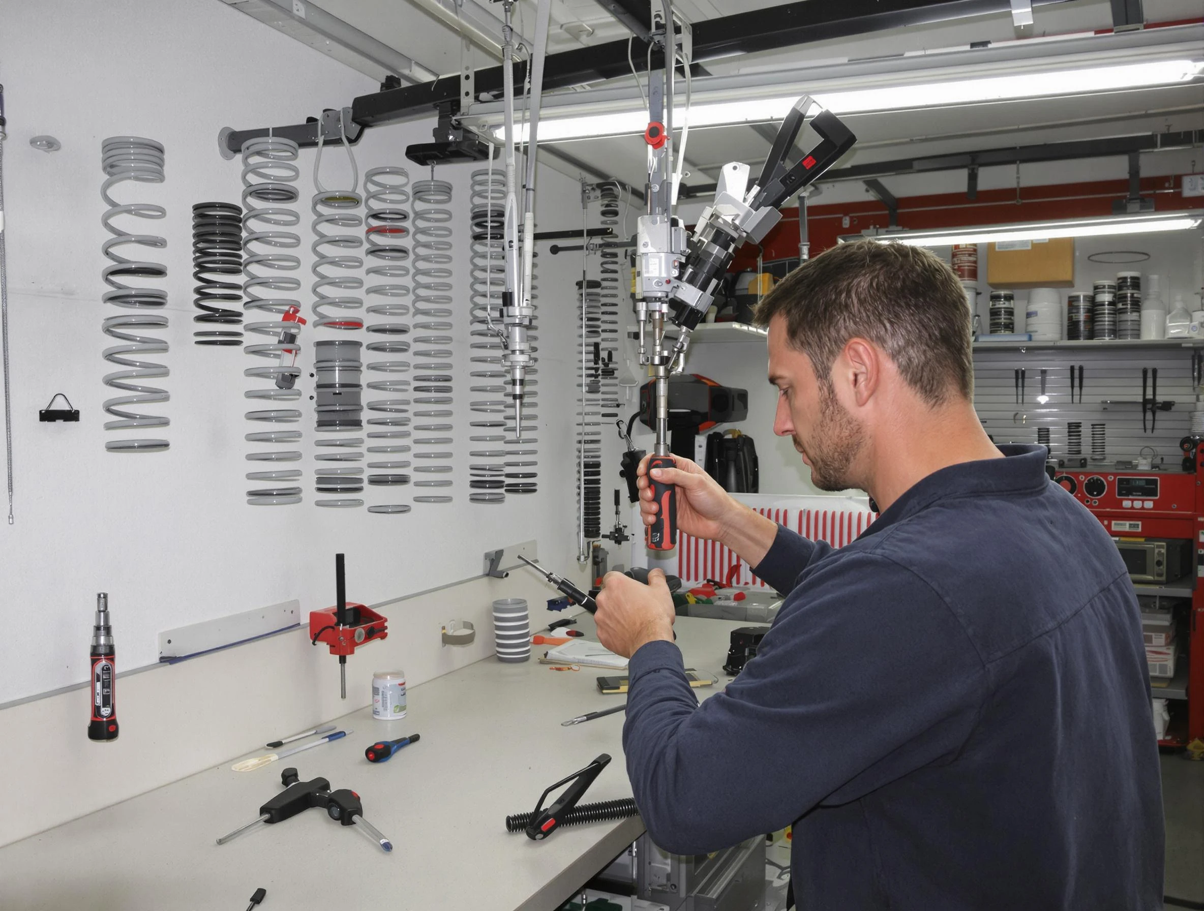 Linden Garage Door Repair safety certified technician performing precision spring replacement in Linden